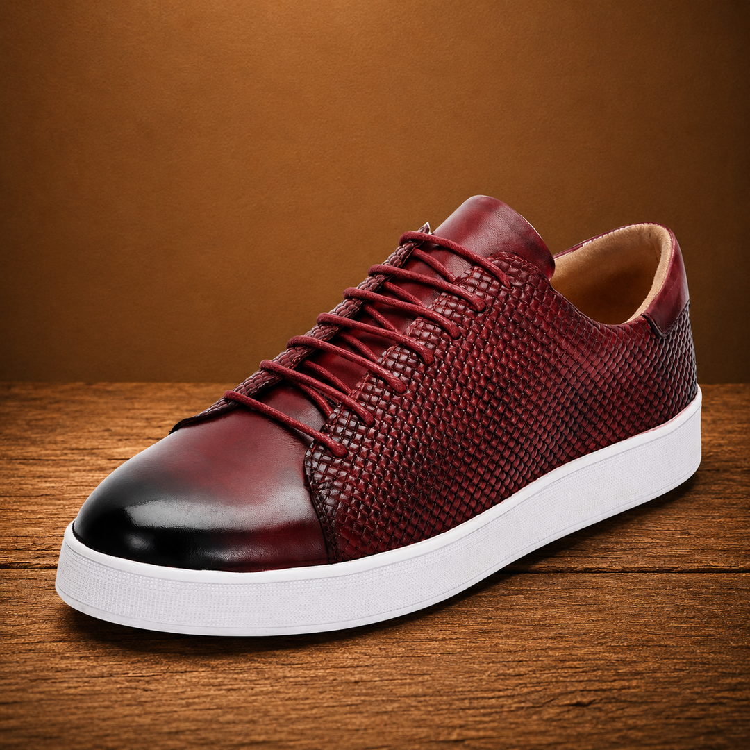 Woven Leather Sneakers