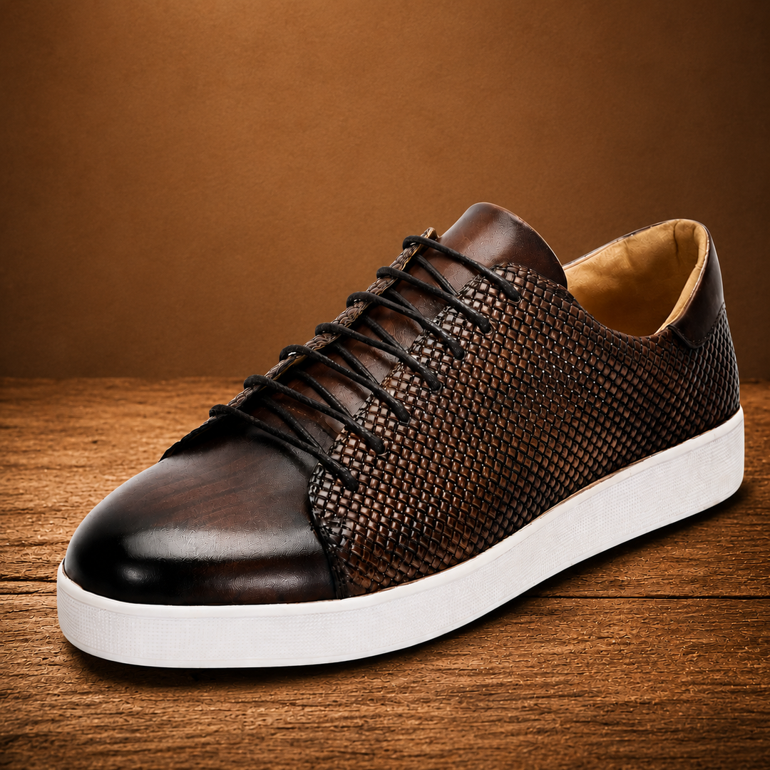 Woven Leather Sneakers