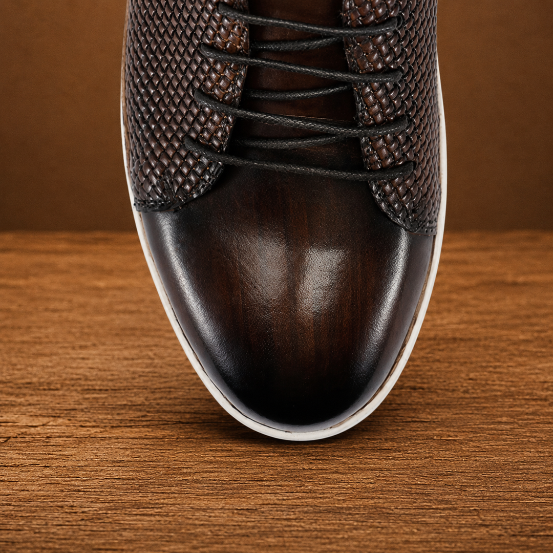 Woven Leather Sneakers
