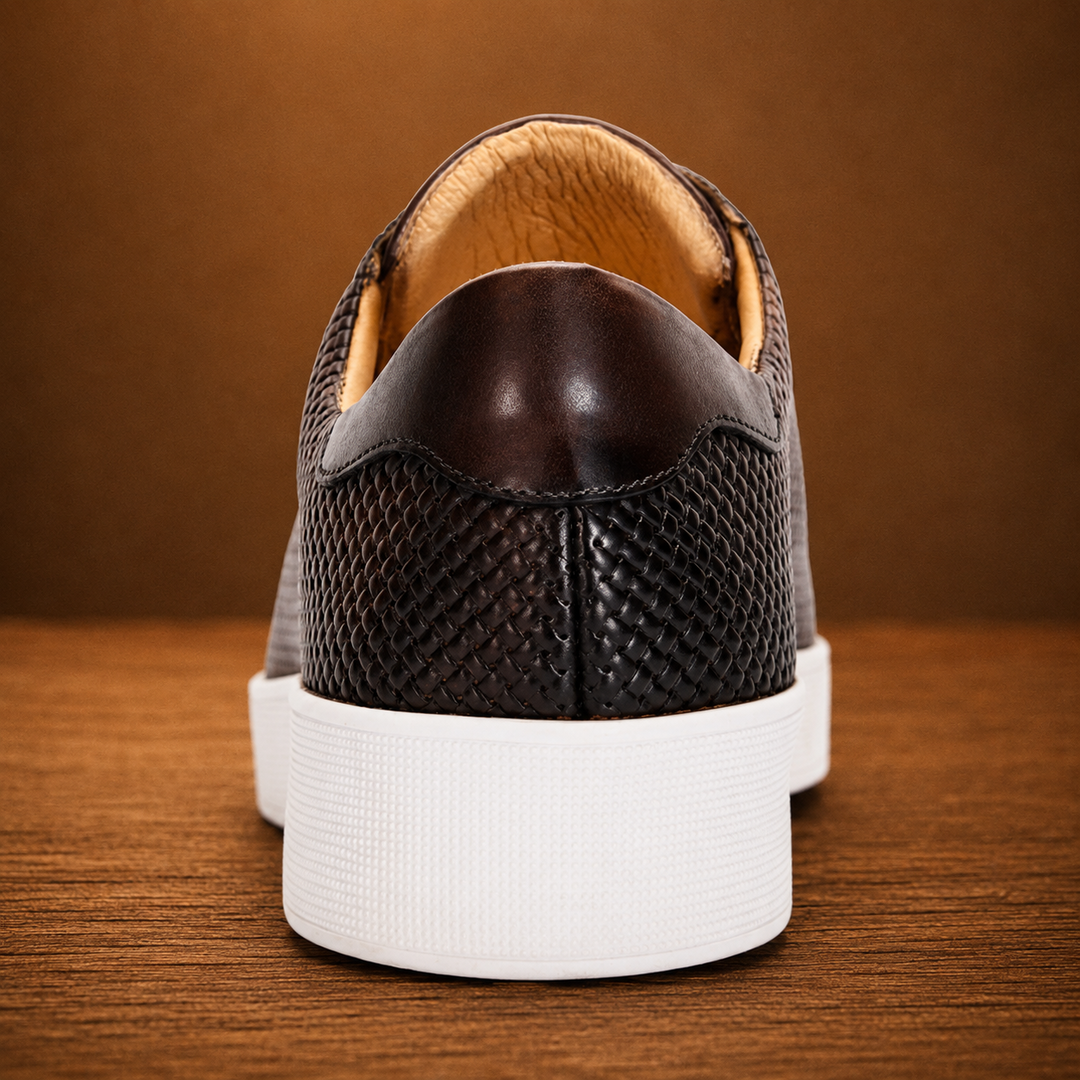 Woven Leather Sneakers