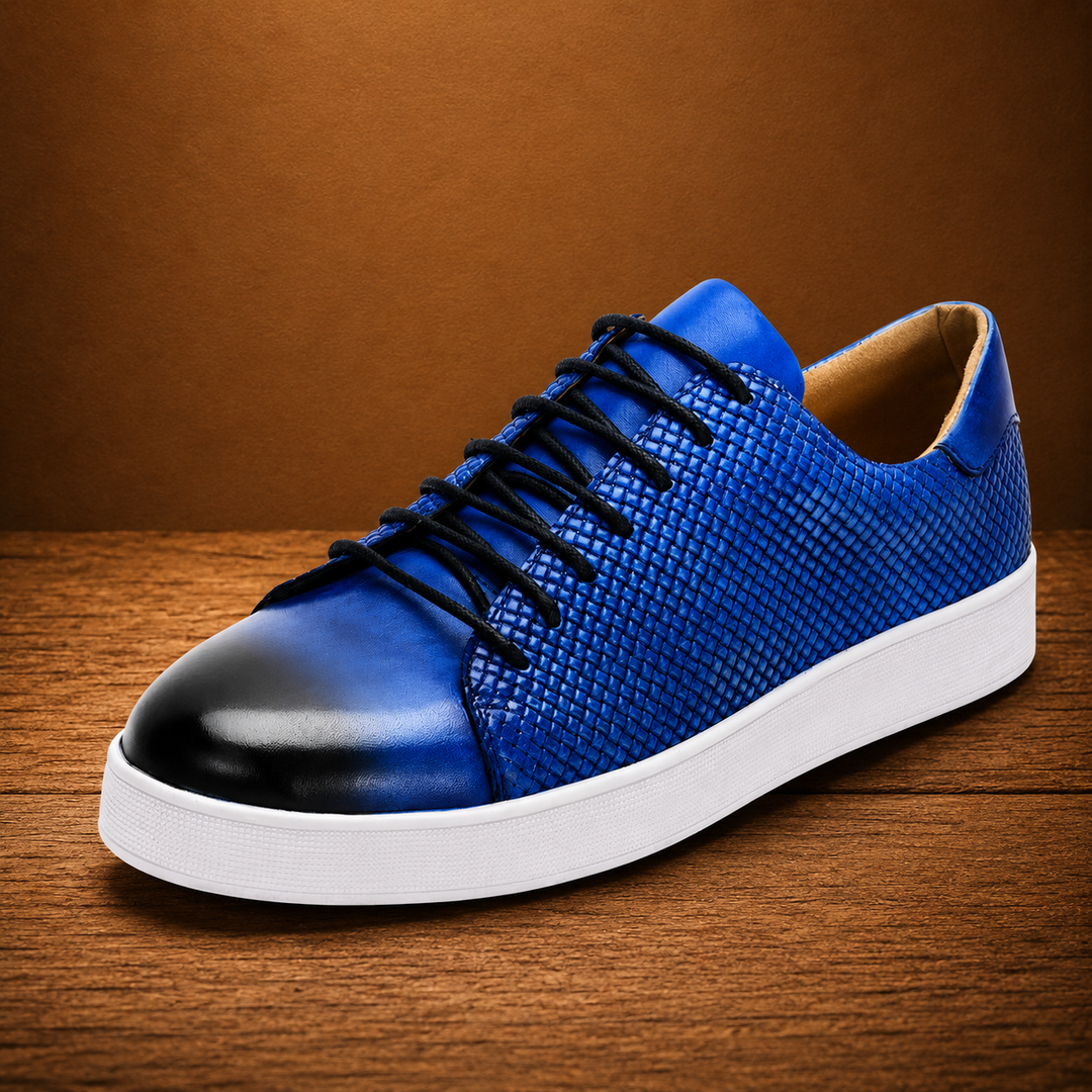 Woven Leather Sneakers